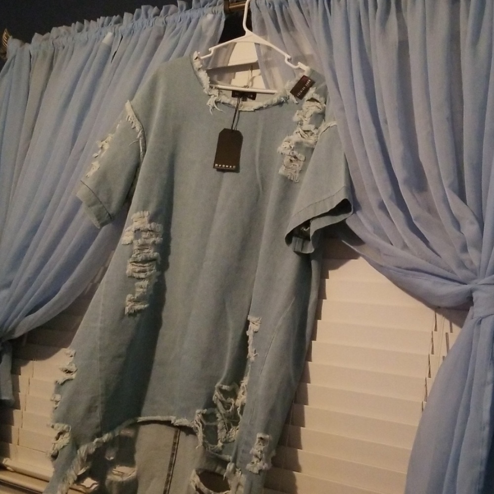 Destructed Denim Dress NEVER WORN